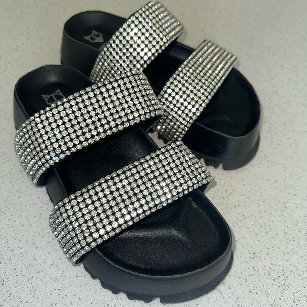Naked Wolfe Valencia Black Diamond Nylon Slides - Picture 5 of 8